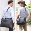 imageFull Grain Leather Shoulder Strap  Replacement Bag Straps for Laptop Briefcase Messenger Duffel Crossbody Travel BagsBlack