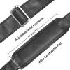imageFull Grain Leather Shoulder Strap  Replacement Bag Straps for Laptop Briefcase Messenger Duffel Crossbody Travel BagsBlack