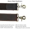 imageFull Grain Leather Shoulder Strap  Replacement Bag Straps for Laptop Briefcase Messenger Duffel Crossbody Travel BagsBrown