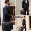 imageLeather Briefcase for Men 17 Inch Laptop Crossbody Shoulder Messenger Bag Attache Case for Business Travel Work LawyerBlack  Fits 156 Inch Laptop