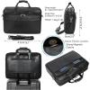 imageLeather Briefcase for Men 17 Inch Laptop Crossbody Shoulder Messenger Bag Attache Case for Business Travel Work LawyerBlack  Fits 156 Inch Laptop