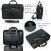 imageLeather Briefcase for Men 17 Inch Laptop Crossbody Shoulder Messenger Bag Attache Case for Business Travel Work LawyerBlack Fits 173 Inch Laptop