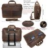 imageLeather Briefcase for Men 17 Inch Laptop Crossbody Shoulder Messenger Bag Attache Case for Business Travel Work LawyerBrown Fits 173 Inch Laptop