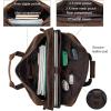 imageLeather Briefcase for Men 17 Inch Laptop Crossbody Shoulder Messenger Bag Attache Case for Business Travel Work LawyerBrown Fits 173 Inch Laptop