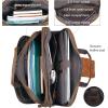 imageLeather Briefcase for Men 17 Inch Laptop Crossbody Shoulder Messenger Bag Attache Case for Business Travel Work LawyerDeep Brown  Fits 156 Inch Laptop