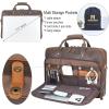 imageLeather Briefcase for Men 17 Inch Laptop Crossbody Shoulder Messenger Bag Attache Case for Business Travel Work LawyerDeep Brown  Fits 156 Inch Laptop