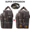 imageLeather Briefcase for Men Expandable Large 17 Inch Laptop Crossbody Shoulder Bag Business Travel Duffel Attache CaseB2