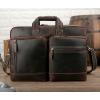 imageLeather Briefcase for Men Expandable Large 17 Inch Laptop Crossbody Shoulder Bag Business Travel Duffel Attache CaseB2