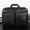imageLeather Briefcase for Men Expandable Large 17 Inch Laptop Crossbody Shoulder Bag Business Travel Duffel Attache CaseBlack