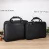 imageLeather Slim Briefcase for Men 156quot Laptop Crossbody Messenger Bag Business Work Lawyer Attache CaseBlack