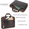 imageLeather Slim Briefcase for Men 156quot Laptop Crossbody Messenger Bag Business Work Lawyer Attache CaseBrown