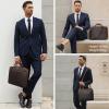 imageLeather Slim Briefcase for Men 156quot Laptop Crossbody Messenger Bag Business Work Lawyer Attache CaseBrown