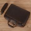 imageLeather Slim Briefcase for Men 156quot Laptop Crossbody Messenger Bag Business Work Lawyer Attache CaseBrown