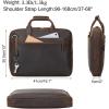 imageLeather Slim Briefcase for Men 156quot Laptop Crossbody Messenger Bag Business Work Lawyer Attache CaseBrown