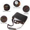 imageLeather Slim Briefcase for Men 156quot Laptop Crossbody Messenger Bag Business Work Lawyer Attache CaseBrown