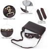 imageLeather Slim Briefcase for Men 156quot Laptop Crossbody Messenger Bag Business Work Lawyer Attache CaseDeep Brown