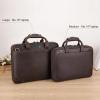 imageLeather Slim Briefcase for Men 156quot Laptop Crossbody Messenger Bag Business Work Lawyer Attache CaseDeep Brown