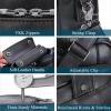 imageMasa Kawa Black Leather Briefcase for Men Waterproof 16 Inch Laptop Computer Case Crossbody Shoulder Messenger Bag for Business Travel Office Work