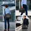 imageMasa Kawa Black Leather Briefcase for Men Waterproof 16 Inch Laptop Computer Case Crossbody Shoulder Messenger Bag for Business Travel Office Work