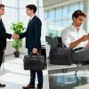 imageMasa Kawa Black Leather Briefcase for Men Waterproof 16 Inch Laptop Computer Case Crossbody Shoulder Messenger Bag for Business Travel Office Work
