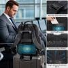 imageMasa Kawa Black Leather Business Travel Laptop Backpack for Men Fits 156quot 16quot Computer Office Work Commuting Executive Bag Waterproof Daypack
