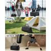 imageMasa Kawa Black Leather Duffle Bag for Travel Men 31L Carry On Waterproof Foldable Duffel Bag with Shoe Compartment for Gym Sports Overnight Weekender Camping