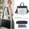 imageMasa Kawa Black Leather Slim Briefcase for Men Women Fits 15616 Inch Laptop Professional Business Messenger Crossbody Shouder Bag Lawyer Ladies Office Work Brief Attche Case Large