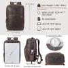 imageMasa Kawa Brown Leather Laptop Backpack for Men Fits 16 156 Computer Vintage Business Travel Work Large Daypack Weekender Bag Camping Rucksack