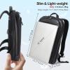 imageMasa Kawa Genuine Leather Backpack For Men ampamp Women Fits 16Laptop Computer Black Waterproof Slim Thin Business Work Casual Daypack