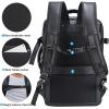 imageMasa Kawa Leather 156 Inch Laptop Backpack for Men Expandable 36L Business Travel Rucksack Daypack Weekender BagBlack