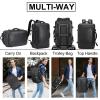 imageMasa Kawa Leather 156 Inch Laptop Backpack for Men Expandable 36L Business Travel Rucksack Daypack Weekender BagBlack