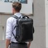 imageMasa Kawa Leather 156 Inch Laptop Backpack for Men Expandable 36L Business Travel Rucksack Daypack Weekender BagBlack