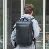 imageMasa Kawa Leather 156 Inch Laptop Backpack for Men Expandable 36L Business Travel Rucksack Daypack Weekender BagBlack
