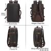 imageMasa Kawa Leather 156 Inch Laptop Backpack for Men Expandable 36L Business Travel Rucksack Daypack Weekender BagBrown