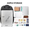 imageMasa Kawa Leather 156 Inch Laptop Backpack for Men Vintage Brown Large Business Travel Rucksack Bag Overnight DaypackBlack