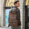 imageMasa Kawa Leather 156 Inch Laptop Backpack for Men Vintage Brown Large Business Travel Rucksack Bag Overnight DaypackBrown