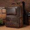 imageMasa Kawa Leather 156 Inch Laptop Backpack for Men Vintage Brown Large Business Travel Rucksack Bag Overnight DaypackBrown