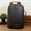 imageMasa Kawa Leather 156quot Laptop Backpack for Men Convertible Briefcase Backpacks Expandable Vintage Business Work Travel Rucksack Daypack Light BrownBrown