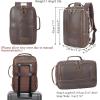 imageMasa Kawa Leather 156quot Laptop Backpack for Men Convertible Briefcase Backpacks Expandable Vintage Business Work Travel Rucksack Daypack Light BrownLight Brown