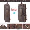 imageMasa Kawa Leather 156quot Laptop Backpack for Men Convertible Briefcase Backpacks Expandable Vintage Business Work Travel Rucksack Daypack Light BrownLight Brown