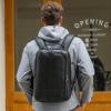 imageMasa Kawa Leather 156quot Laptop Backpack for Men Convertible Briefcase Backpacks Expandable Vintage Business Work Travel Rucksack Daypack Light BrownBlack