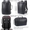 imageMasa Kawa Leather 156quot Laptop Backpack for Men Convertible Briefcase Backpacks Expandable Vintage Business Work Travel Rucksack Daypack Light BrownBlack