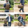 imageMasa Kawa Leather 156quot Laptop Backpack for Men Convertible Briefcase Backpacks Expandable Vintage Business Work Travel Rucksack Daypack Light BrownLight Brown