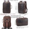 imageMasa Kawa Leather 156quot Laptop Backpack for Men Convertible Briefcase Backpacks Expandable Vintage Business Work Travel Rucksack Daypack Light BrownBrown