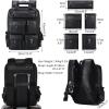 imageMasa Kawa Leather Backpack for Men Vintage 156 Inch Laptop Bag Multi Pockets Casual Travel Daypack BrownBlack