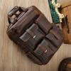 imageMasa Kawa Leather Backpack for Men Vintage 156 Inch Laptop Bag Multi Pockets Casual Travel Daypack BrownBrown