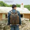 imageMasa Kawa Leather Backpack for Men with 16quot Laptop ampamp Camera Lens Sleeve Multi Pockets Weekend Trip Business Travel Overnight Camping Bag Vintage Brown