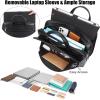 imageMasa Kawa Leather Briefcase for Men 156quot 17quot Laptop Computer Case Business Travel Work Messenger Cross Body Shoulder BagBlackfits 156 Laptop