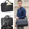 imageMasa Kawa Leather Briefcase for Men 156quot 17quot Laptop Computer Case Business Travel Work Messenger Cross Body Shoulder BagBlackfits 17 Laptop