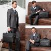 imageMasa Kawa Leather Briefcase for Men 156quot 17quot Laptop Computer Case Business Travel Work Messenger Cross Body Shoulder BagBlackfits 17 Laptop